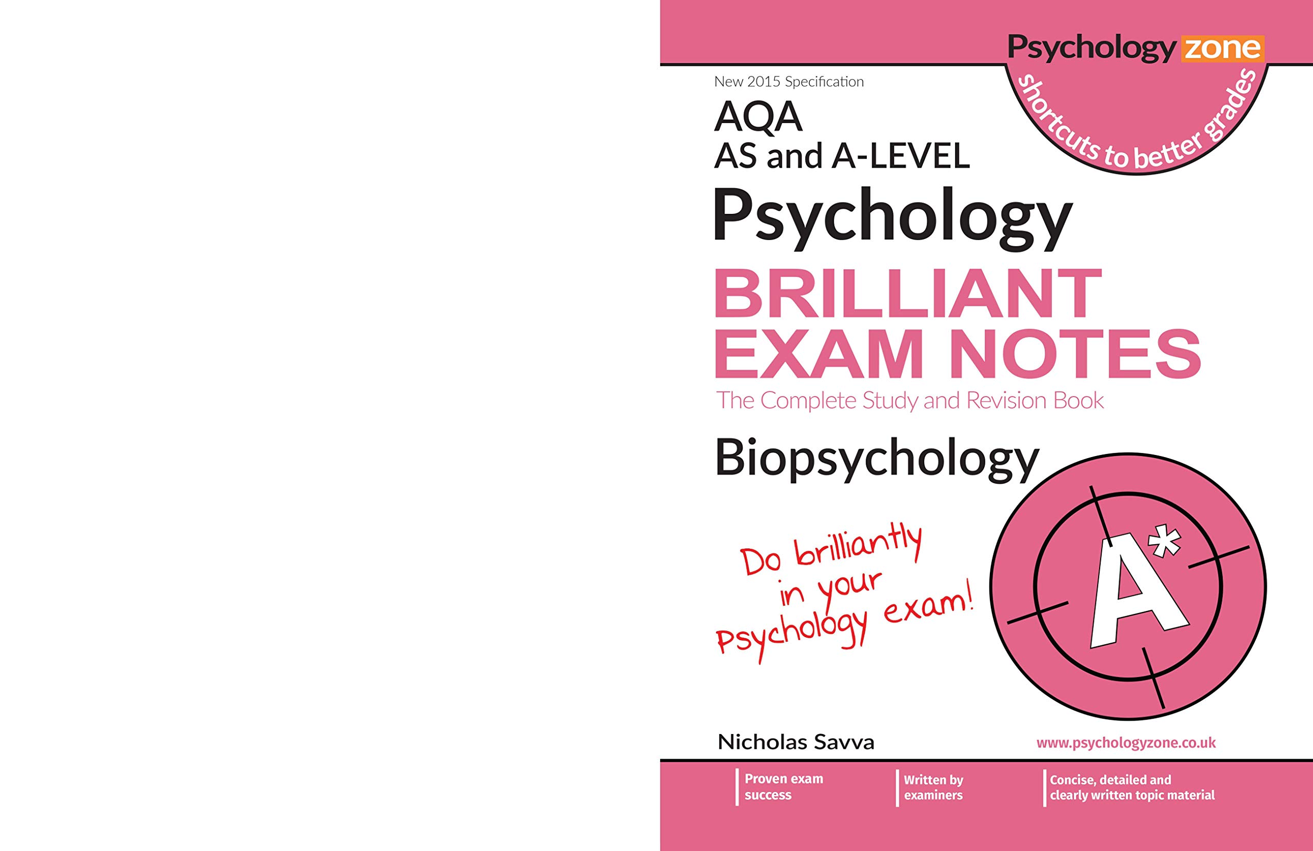 Aqa Psychology Brilliant Exam Notes Biopsychology As And A Level ...