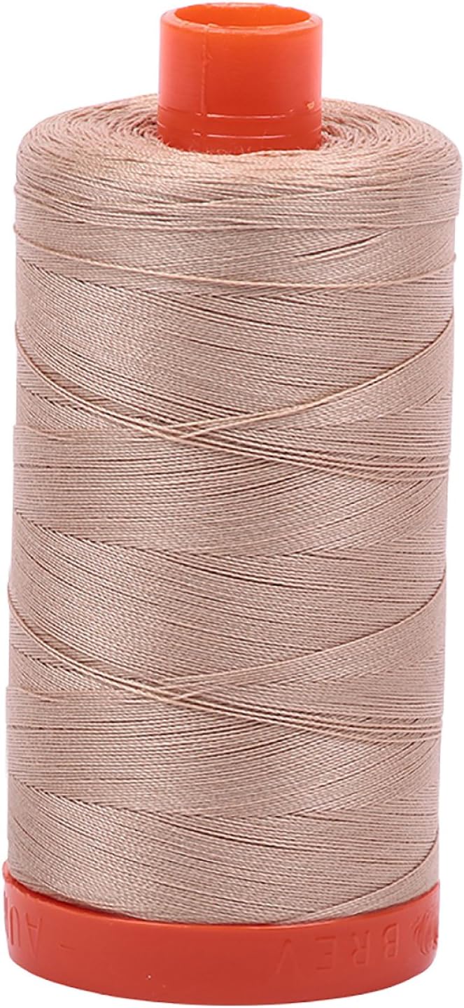 AURIFIL Cotton Mako 50wt 1300m 3-Pack: Beige + CafeAuLait + Chocolate