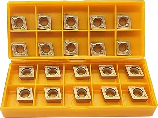 20pcs CCMT09T304/CCMT32.51 Carbide Turning Inserts,CCMT Insert Mutilayer Coated CNC Lathe Replacement Cutters Inserts for Lathe Turning Tool Holder Boring Bar