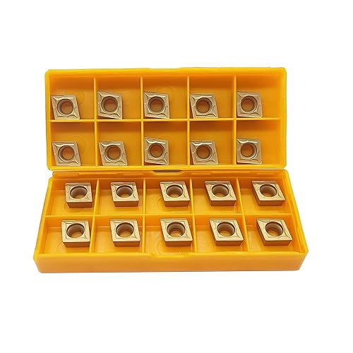Zouzmin 20 piezas CCMT09T304CCMT32.51 Insertos de torneado de carburo, CCMT Insertos de repuesto de torno CNC multicapa recubiertos para torno de