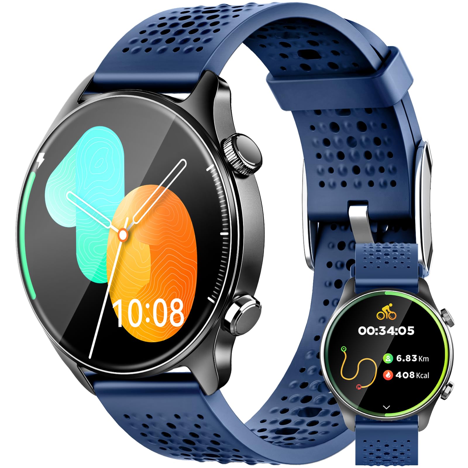 Amazon | Zolovip スマートウォッチ メンズ 1.43インチAMOLEDタッチ