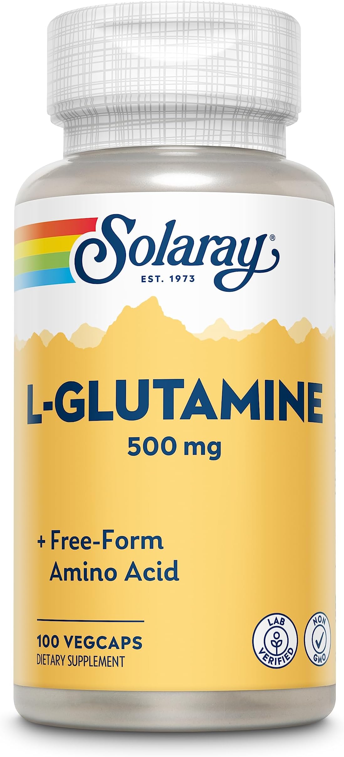 L-Glutamine 500 Mg, 100 Vegetable Capsules