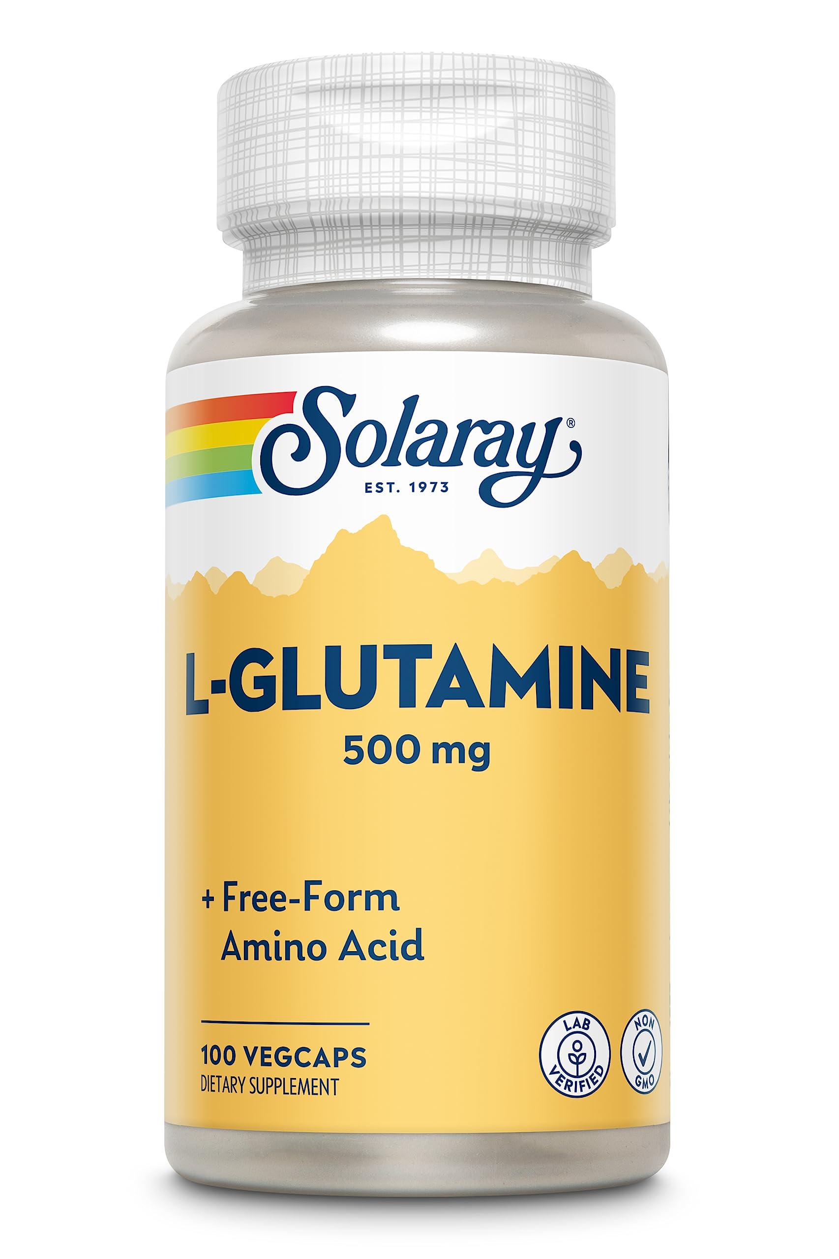 Solaray L-Glutamine 500 Mg, 100 Vegetable Capsules