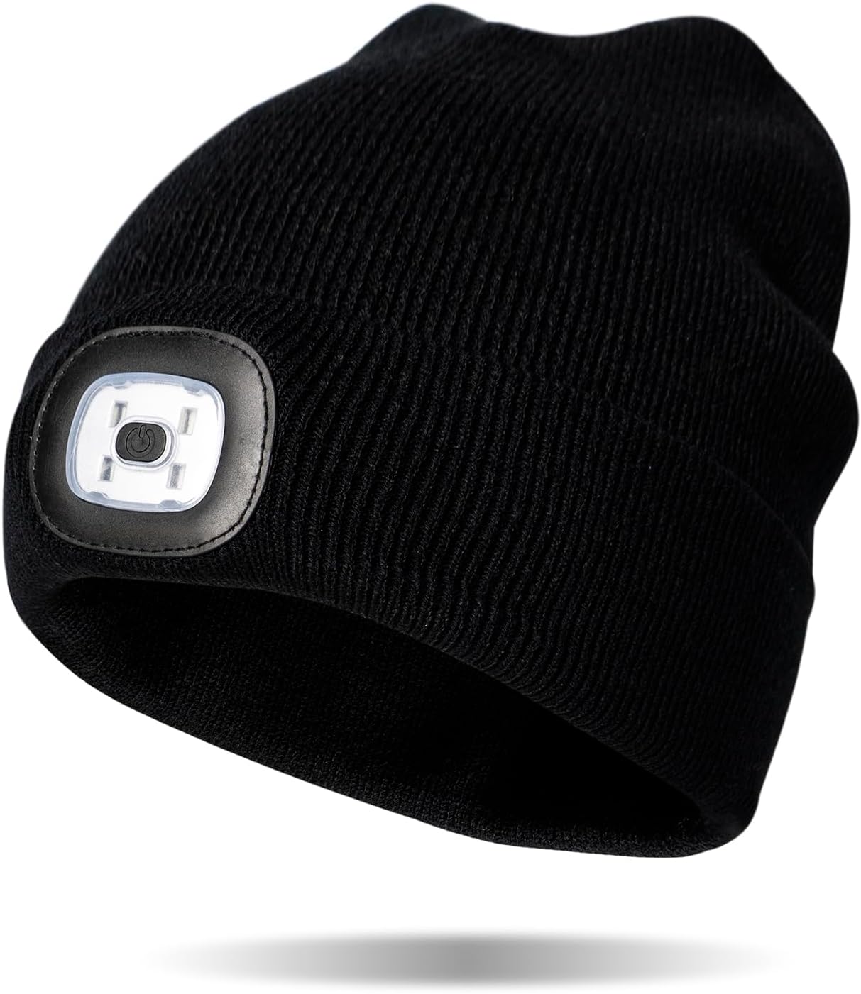 Night Scope Classic Rechargeable LED Warm Knit Beanie Head Light Hat Headlamp for Outdoor Activities