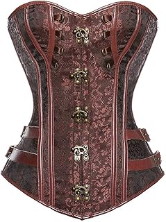 Womens Steampunk gotico stringato overbust bustier Clubwear Body Shaper