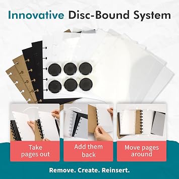 GRAFIX Disc-Bound Mixed Media Journal & Art Sketchbook - 6 x 9, 12 Sheets