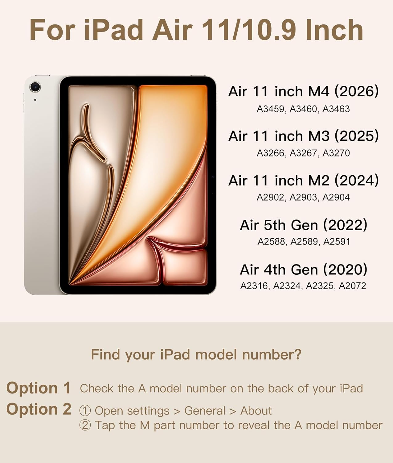 Harvopu Compatible with iPad Air 11 Inch & Air 5th/ Air 4th Generation Case with Keyboard - Multi-Touch Trackpad, 7-Color Backlit, Detachable Folio Keyboard Cover for Air 11-inch M4/M3/M2 (Light Pink)