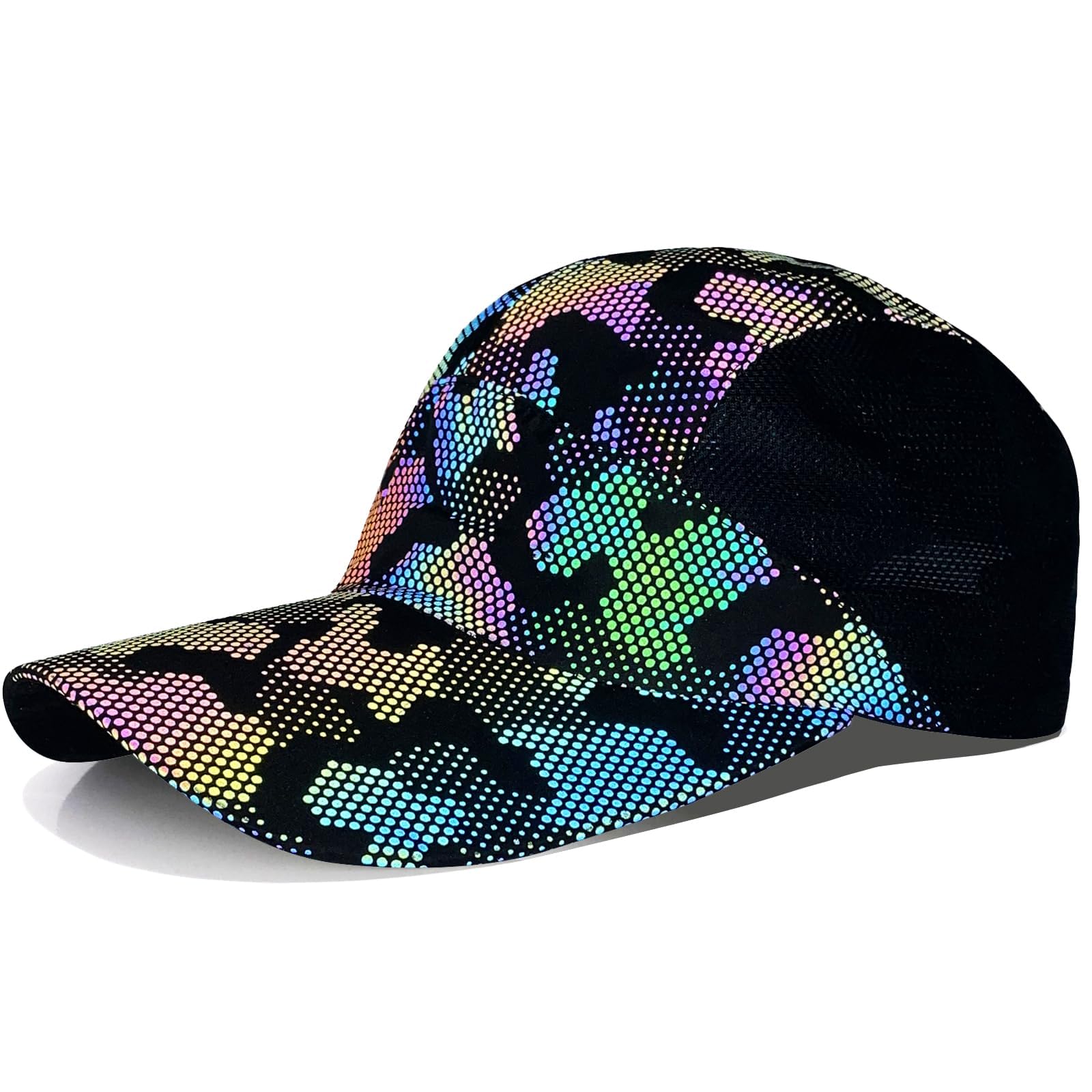 XAANLVY XVXAANLVY Original Holographic Baseball Cap Unstructured Relaxed Fit Quick Dry Hat Women Men, Adjustable Breathable One Size