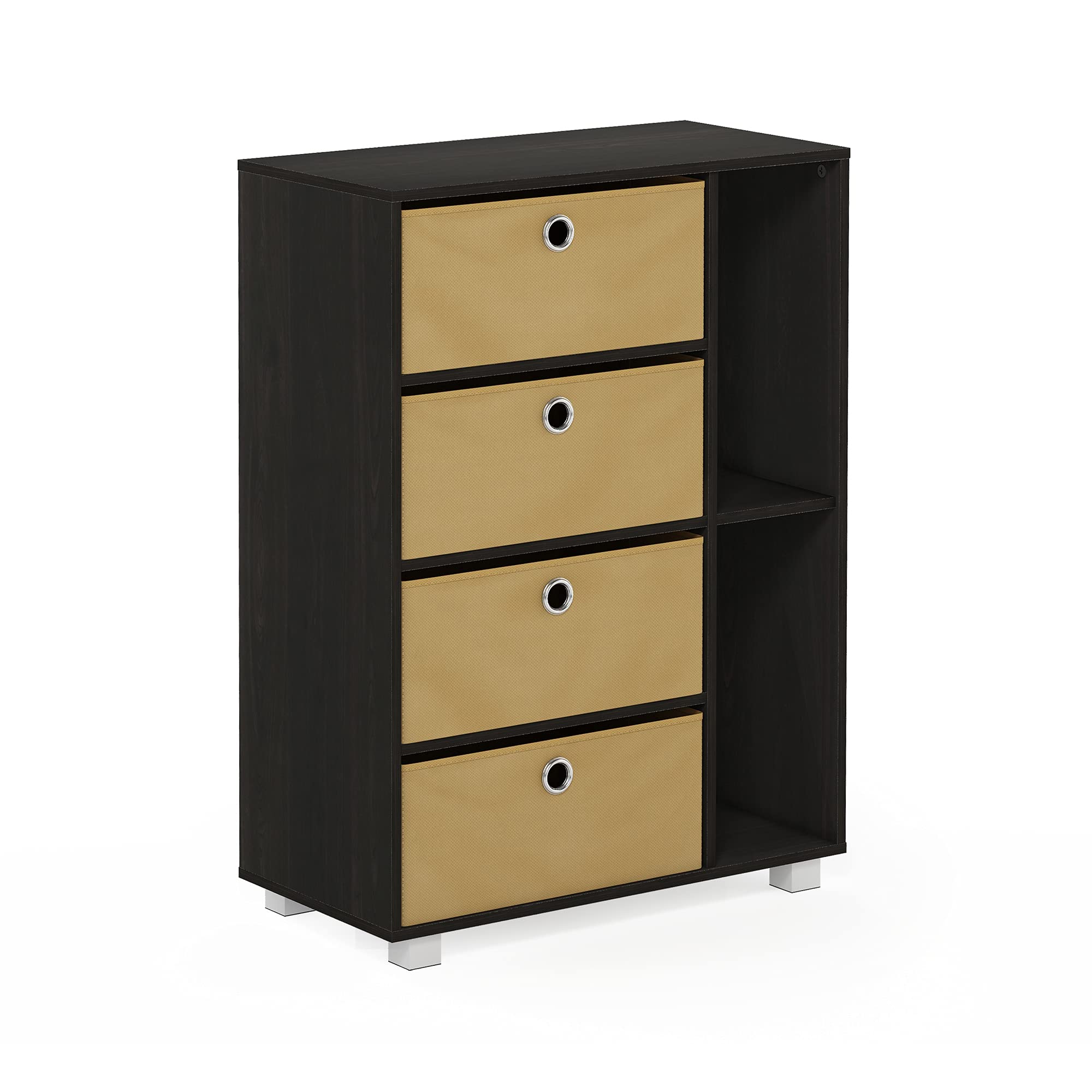 Armoire de rangement Furinno 11159 en bois dense coloris marron espresso