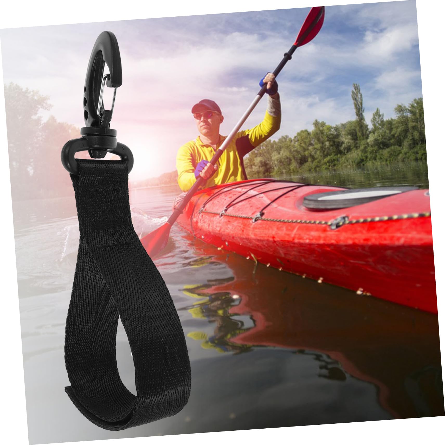 UKCOCO Support Triangulaire pour Cordon pour Voilier pour Ligne D'Amarrage Amortisseurs Support pour Canne À Pêche Élastique Siège pour Planches Bateaux Noir