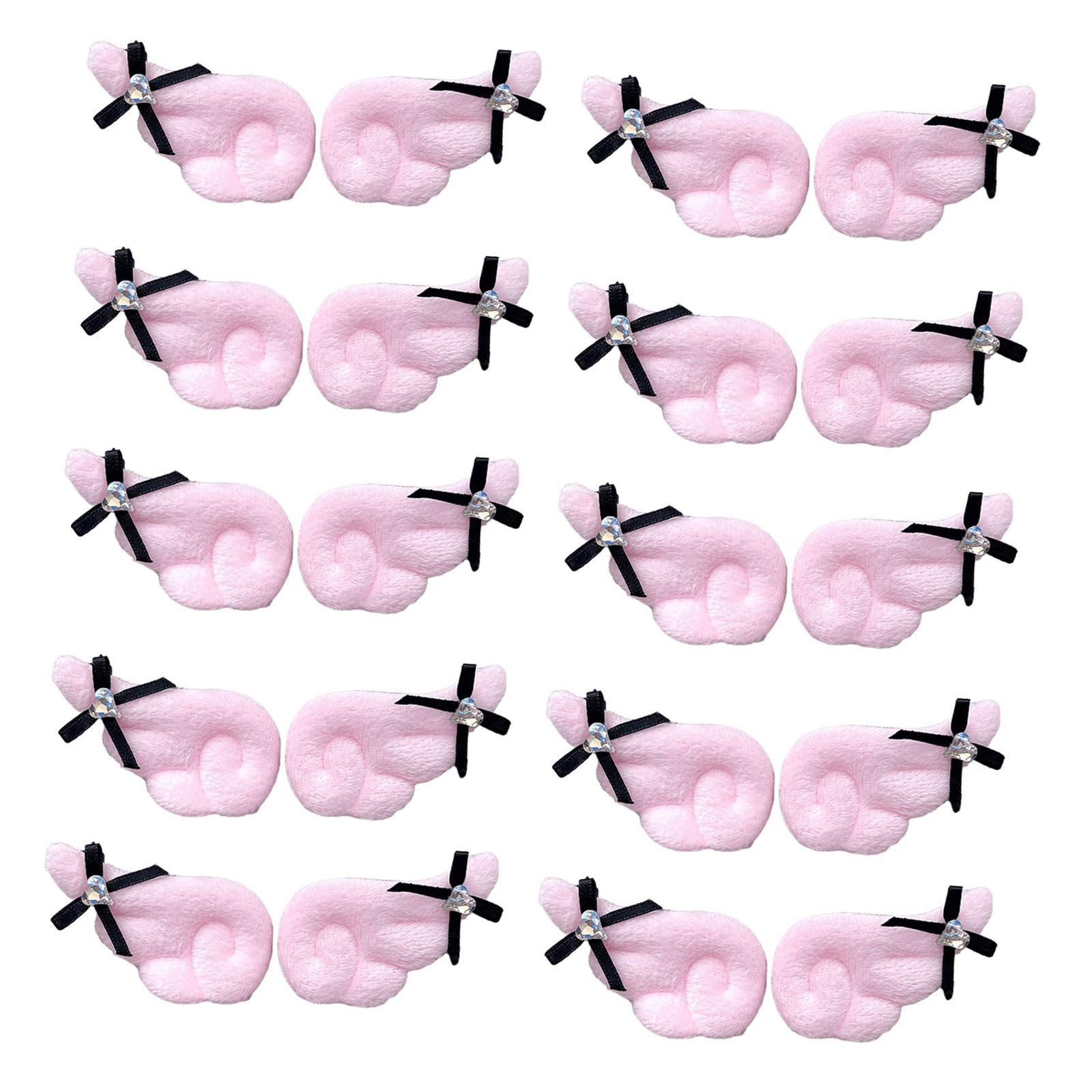 Tsophreniq Heart Bowknot with Crystals Angelic Wing for Crafting and Sewing Accessories Rhinestones Craft