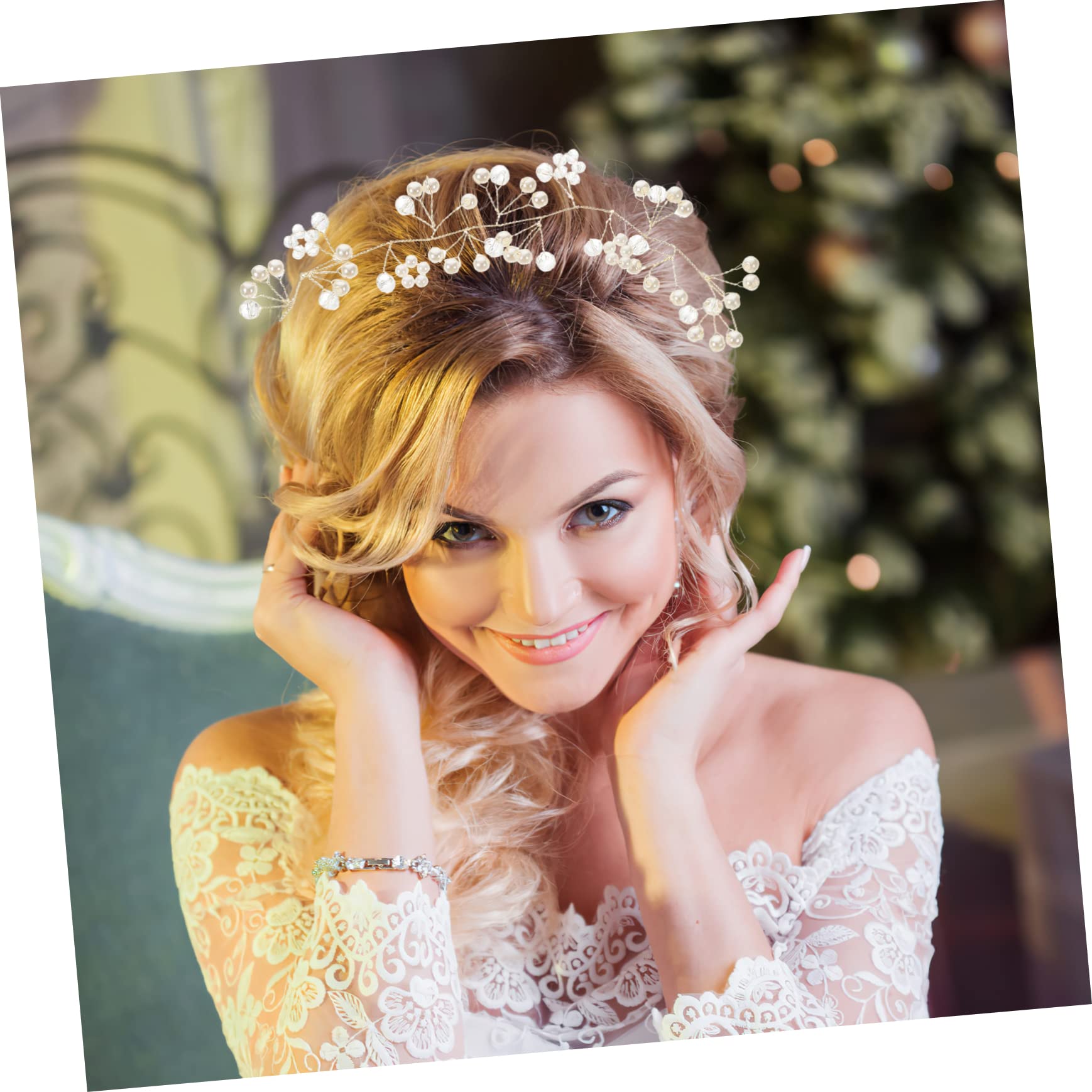 FRCOLOR 5pezzi Fascia Per Per Matrimonio Cerchietto Per e Ragazze Accessorio Per Cerimonie e