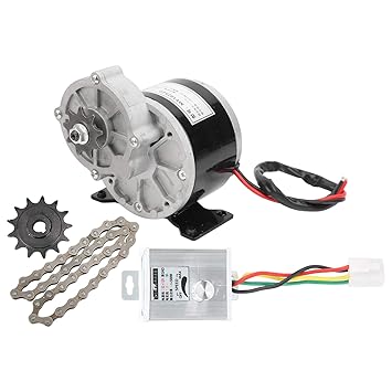 12V 250W Electric Gear Motor, Dc Motor Electric Geared Motor, Bicycle Bike Scooter Gear Reduction Brushed Electric Bike Motor Conversion Kit