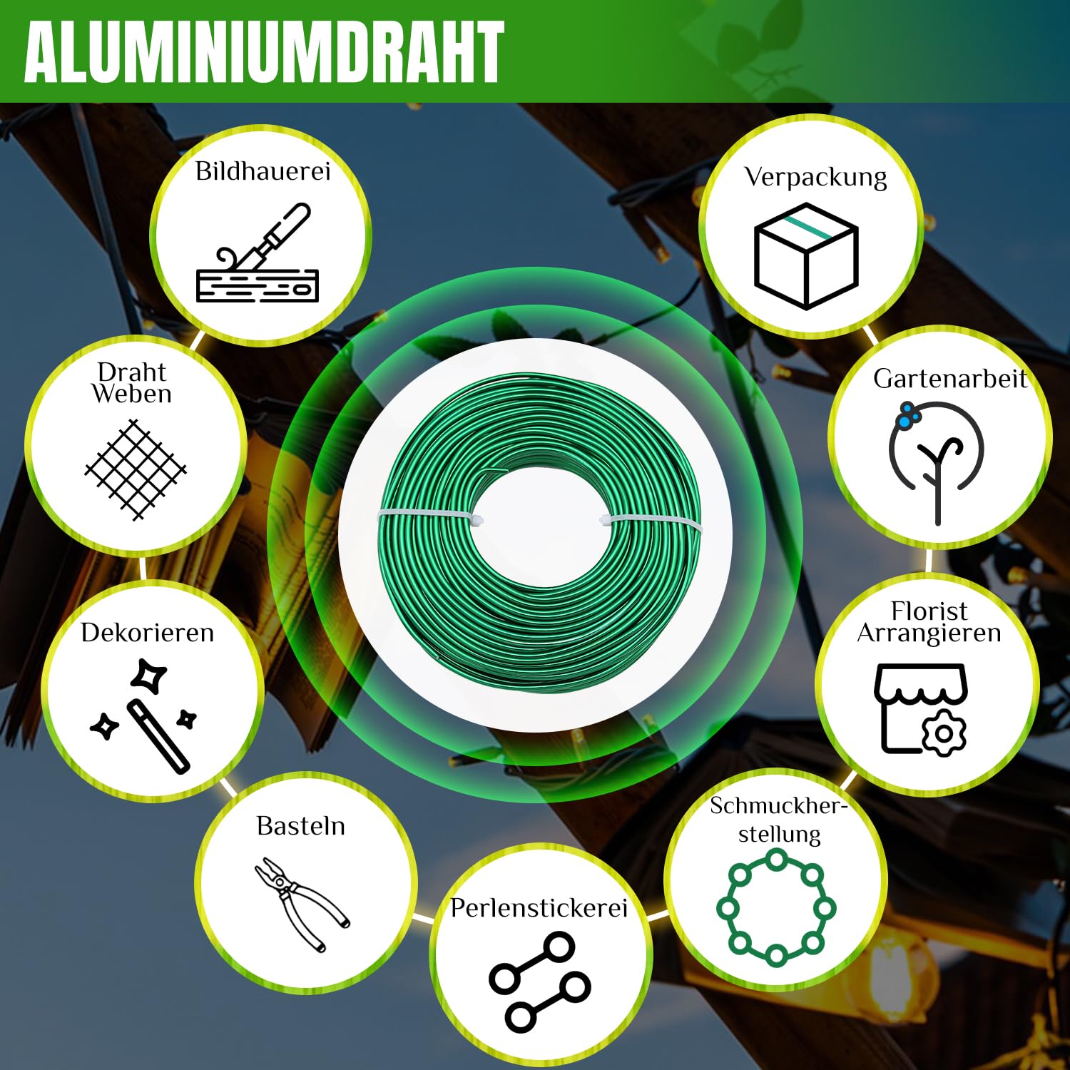 Uxney Aluminum Craft Wire,16 Gauge Grass Green Wire for Jewelry Making DIY Crafts & Floral Design, Soft Bendable Metal Wire - Image 4