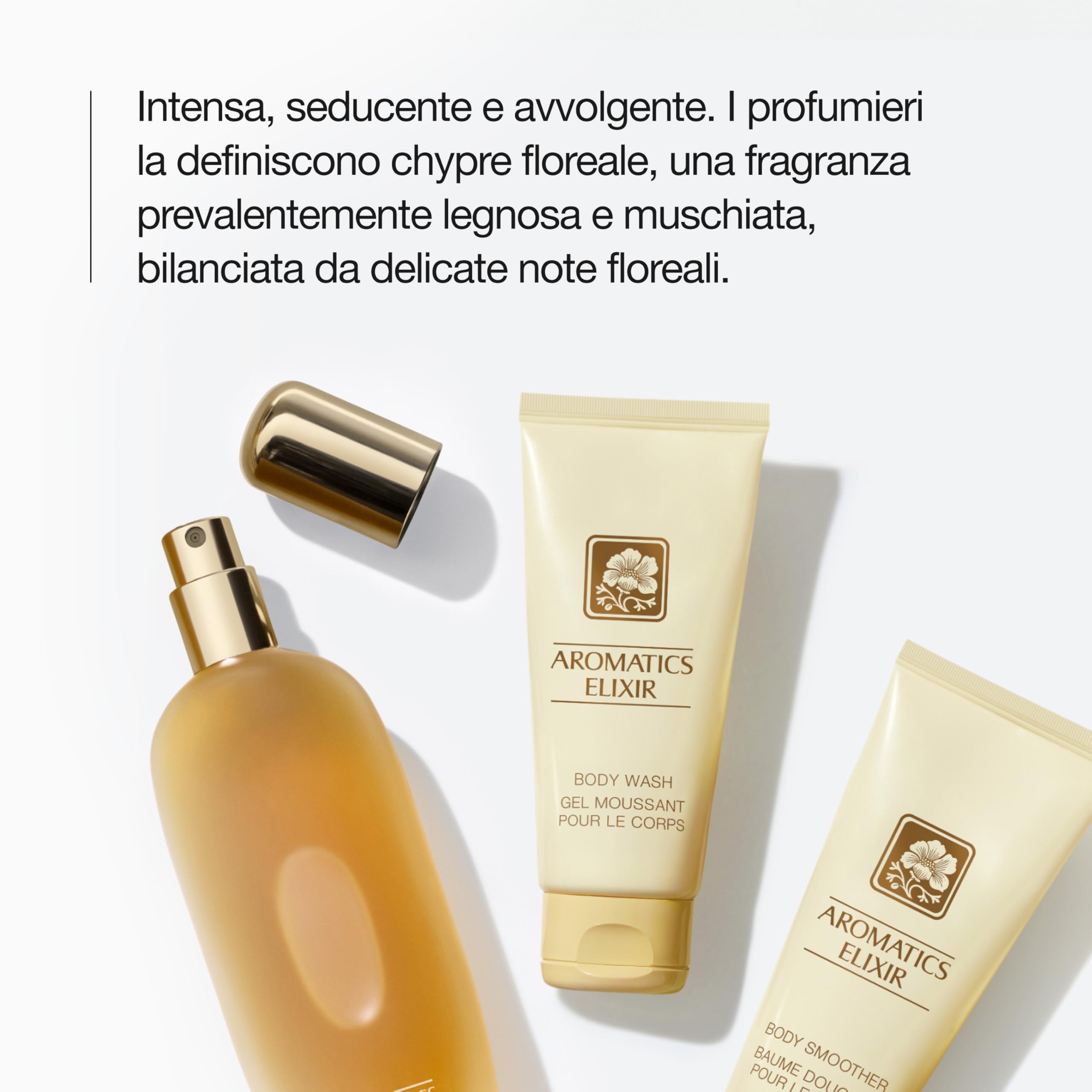 Clinique Aromatics Elixir Eau de Parfum | Il profumo iconico Clinique | Note di rosa bulgara, ylang ylang, patchouli, gelsomino e vetiver