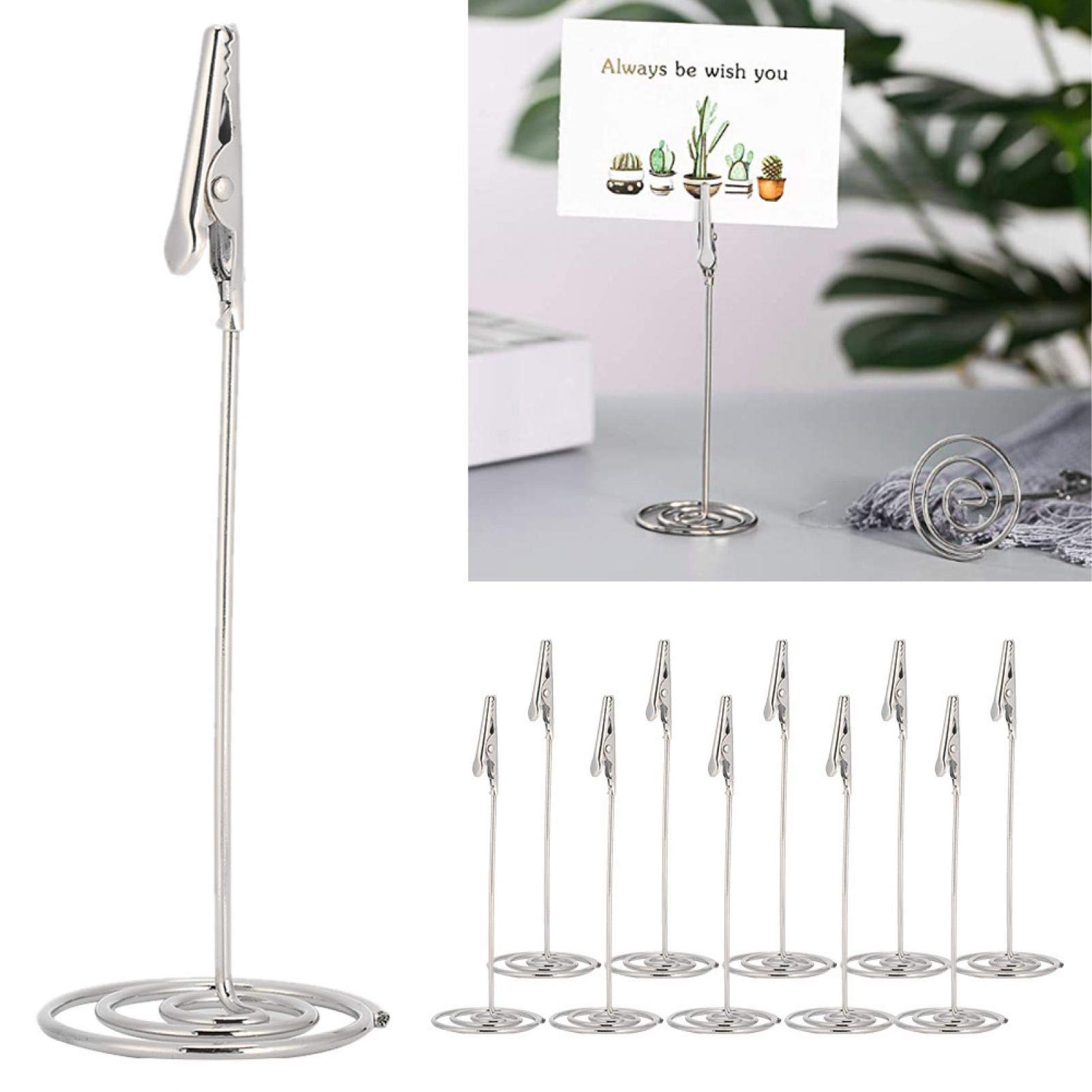 Liyong Metal Table Cards Clips，, Table Note Clips Bright Color Not Easy To Break Small and Exquisite for Office