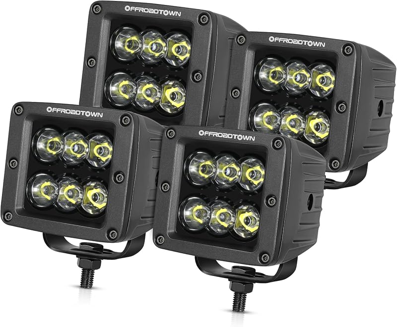 Kit de 4 Faróis Auxiliares LED CREE OFFROADTOWN 3" 240 W para Off-Road