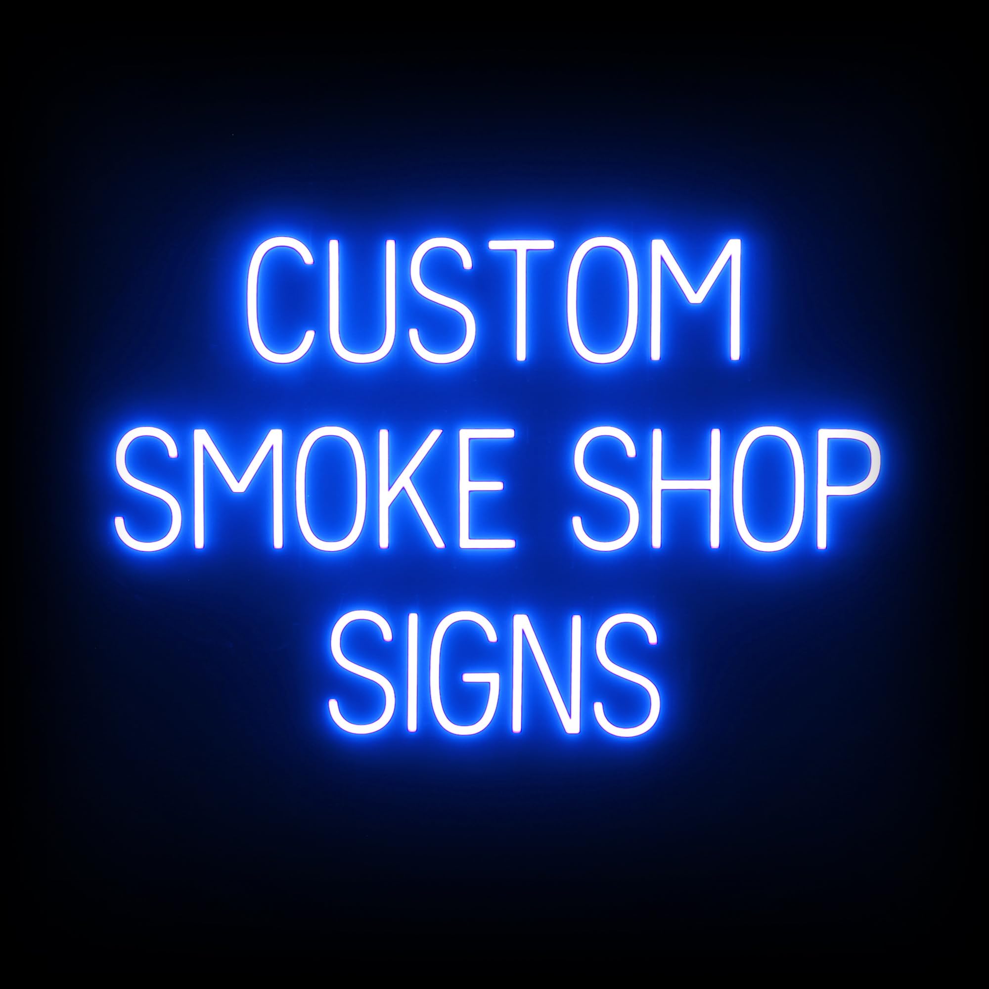 SpellBrite Custom Smoke Shop Sign for Business, Ultra-Bright Blue LEDs