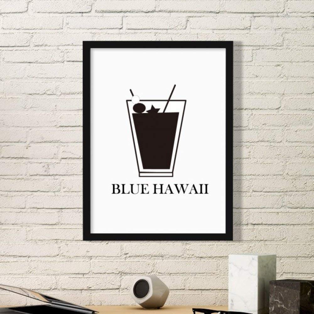 Cadre photo bleu Hawaii cocktail pour embellir un petit mur vide