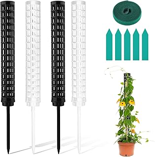 Moss Pole Kit, 4 Sets Plastic Moss Pole Cage Moss Pole for Plants Moss Pole Plant Support Moss Pole for Climbing Plants Hydro Moss Column Plant Climbing Tool