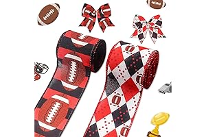 2 Rolls 10 Yards Kansas City Chiefs Ribbon For Wreath