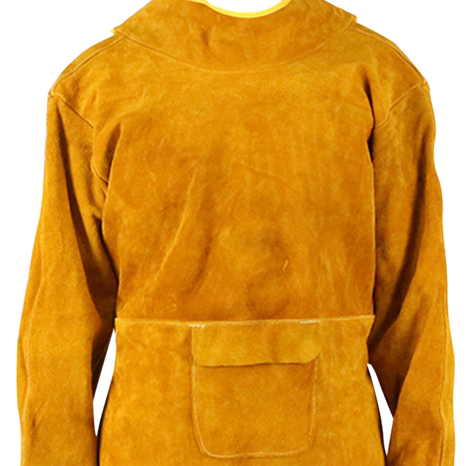Delantal de Soldadura con Tirantes Ajustables Y Mangas Largas.
