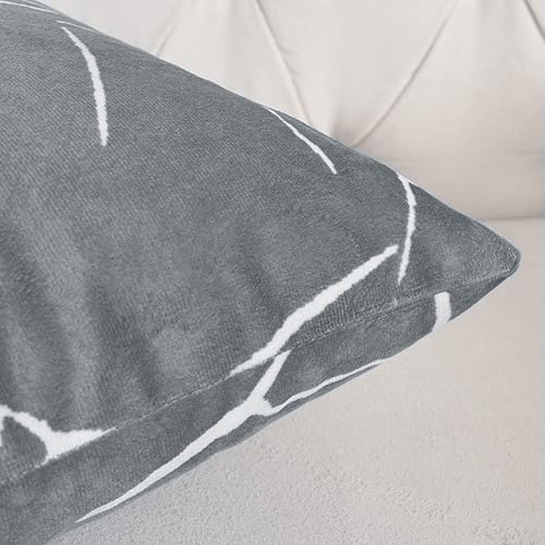 Vista 13 de FY FIBER HOUSE Juego de 2 fundas de almohada de terciopelo de 18 x 18 pulgadas, fundas de almohada cuadradas decorativas suaves, para cama, sofá
