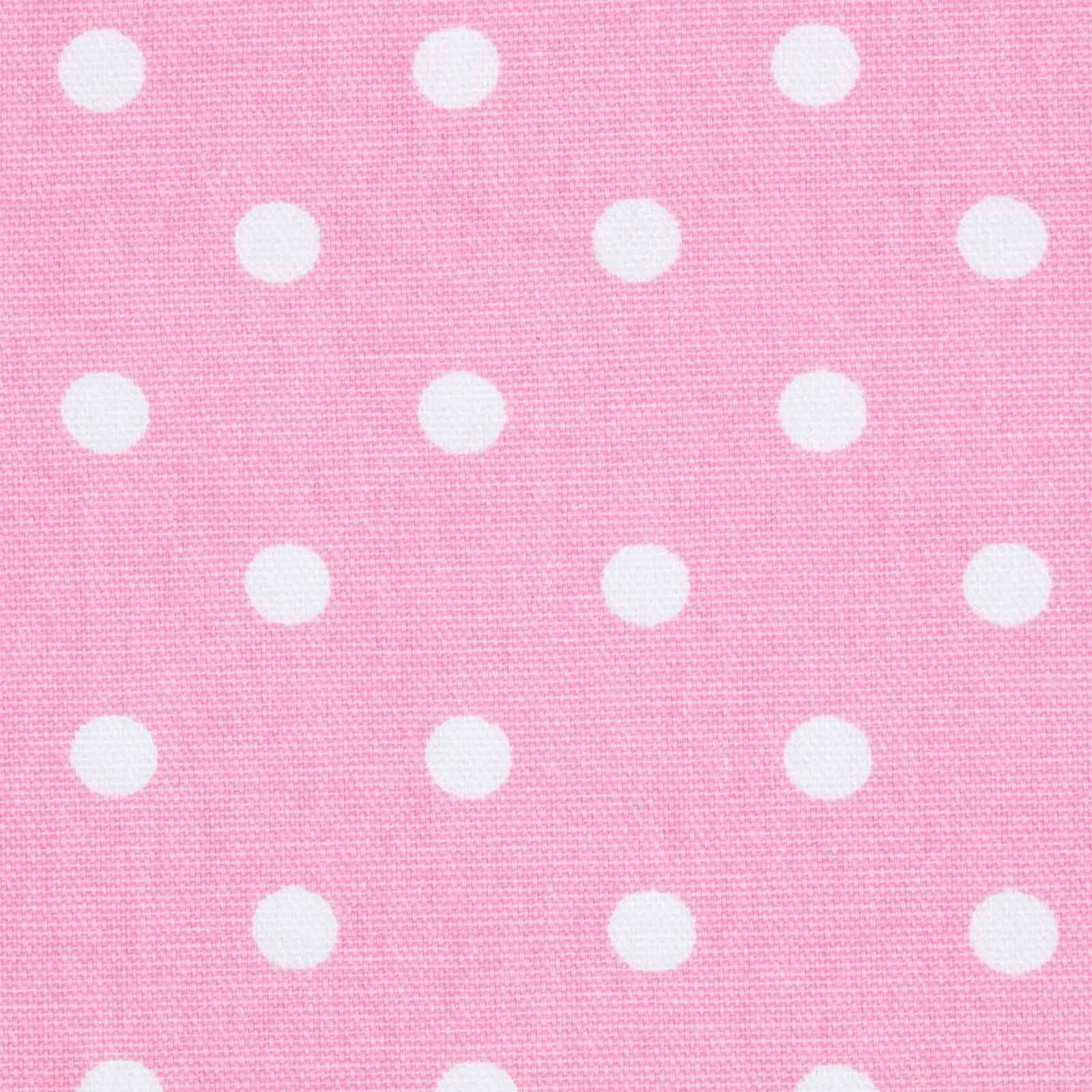 HOMESCAPES Paire Rideaux à Oeillets 100% Coton Rayures Rose Et Pois Blanc 137x182 Cm