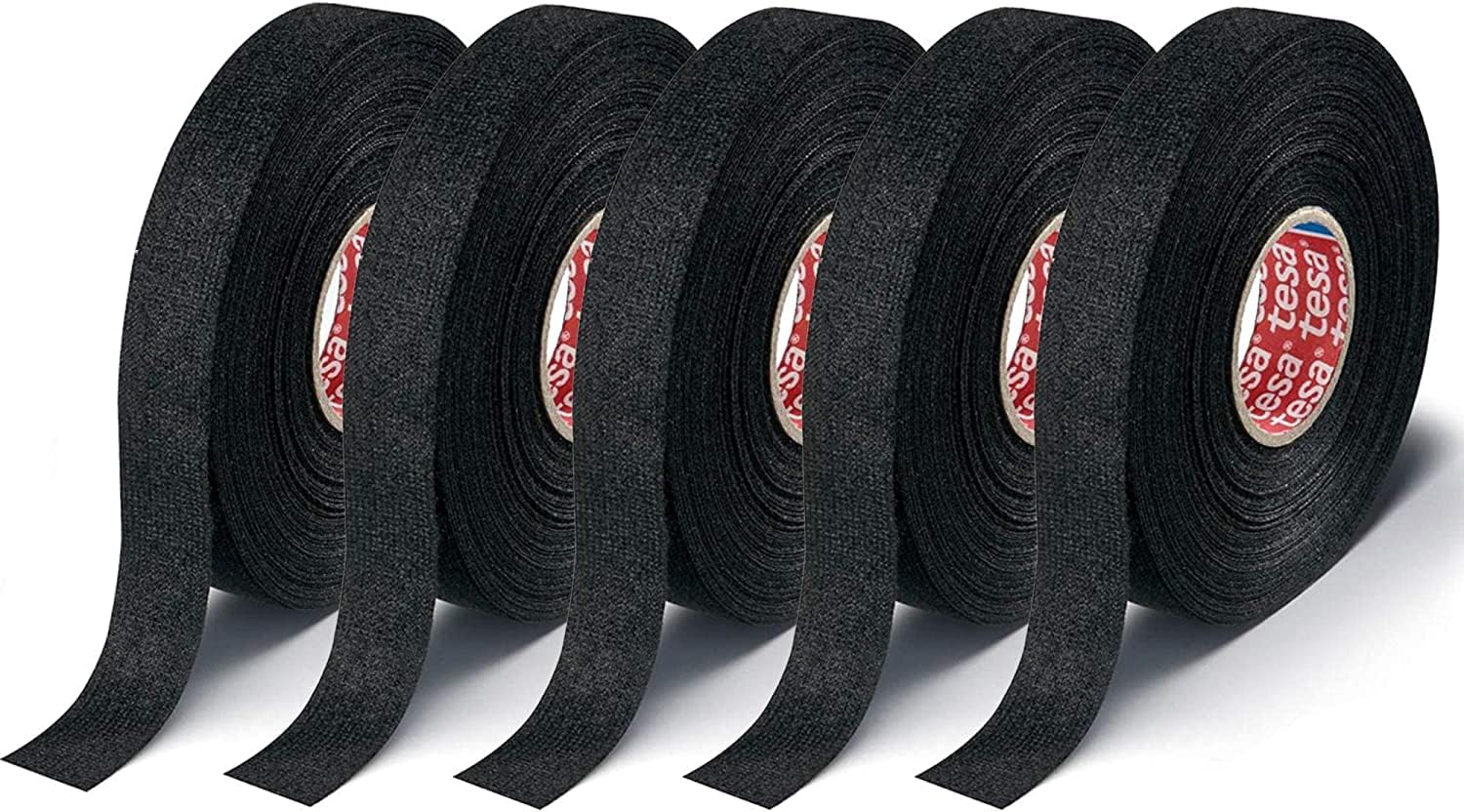 Car Wiring Tape For Wire Automotive Wiring Harness Cloth Tape For Auto Electrical Wrap, Protection, Insulation 19Mm X 25 Meter (5), Black