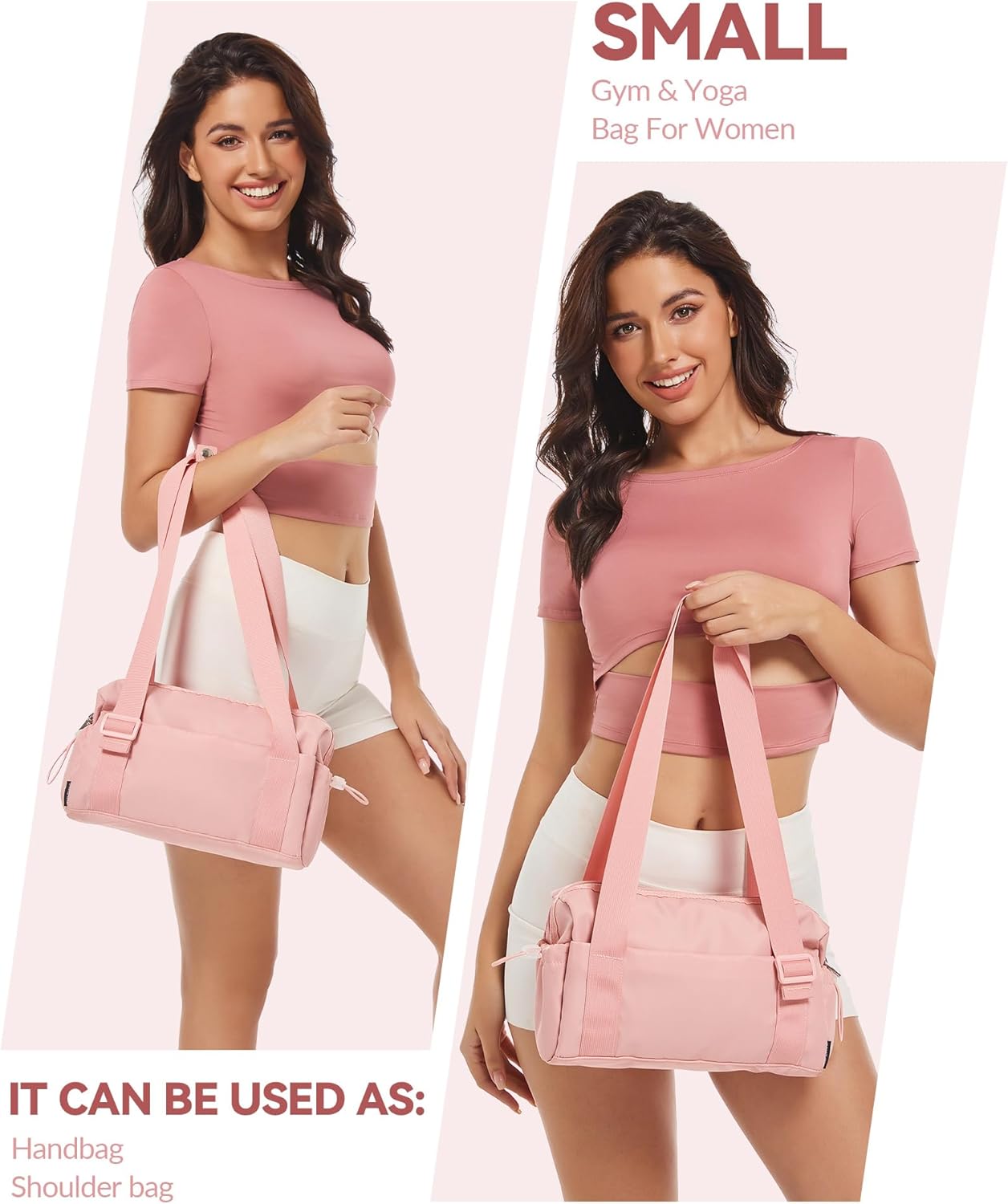 Small Gym Bag for Women Mini Duffle Bag with Wet Compartment, Lightweight Waterproof Cute Tote for Girls Workout Sport Travel - Image 6