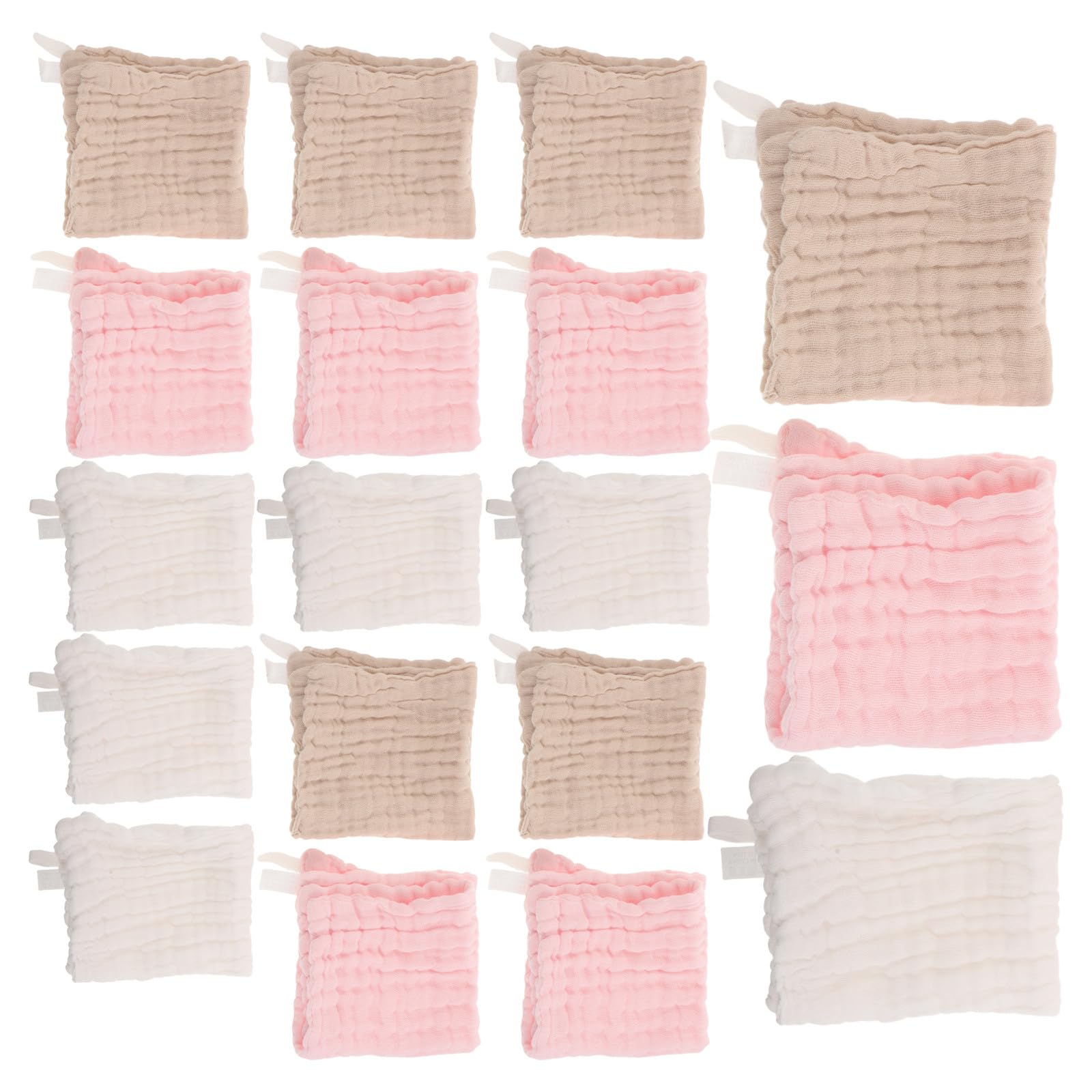 Toyvian 18 Stück Reine Baumwoll Mulltücher für Neugeborene mit 6 Schichten Sanfte Reinigung Maschinenwaschbar Größe 25x25cm für Pflege und Tägliche Anwendung