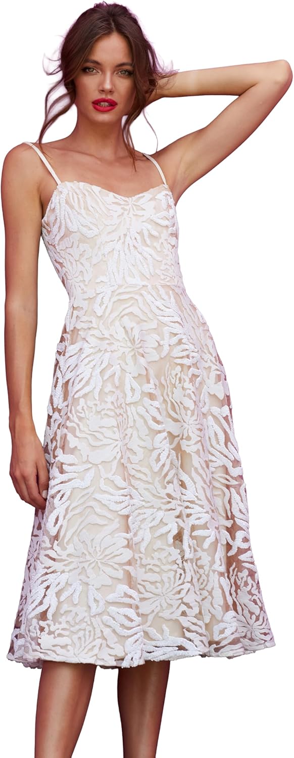 Dress The Population Womens Layla Sweetheart Fit and Flare Midi Dress - Image 4