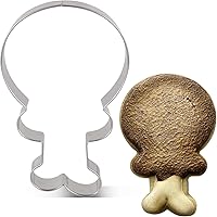 Vista 7 de LILIAO Cortador de galletas con patas de pavo de Acción de Gracias, 2.7 x 3.9 pulgadas, acero inoxidable