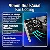 Tarjeta gráfica PNY NVIDIA GeForce RTX™ 5060 Ti 8GB OC de doble ventilador | 8GB G7, 128 bits, velocidad de impulso: 2692 MHz, lista para SFF, PCIe® 5.0, HDMI®/DP 2.1, 2 ranuras, arquitectura NVIDIA Blackwell, DLSS 4.5 7