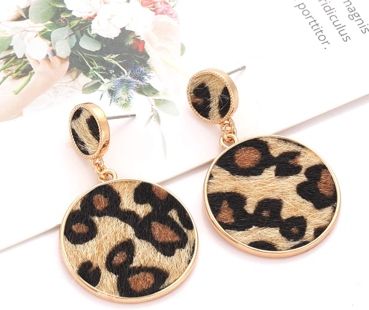 Long Necklaces for Women Animal Print Leopard Necklace Dangle Earrings Set Chain Fringe Tassel Pendant Necklaces Statement Jewelry Set - Image 4