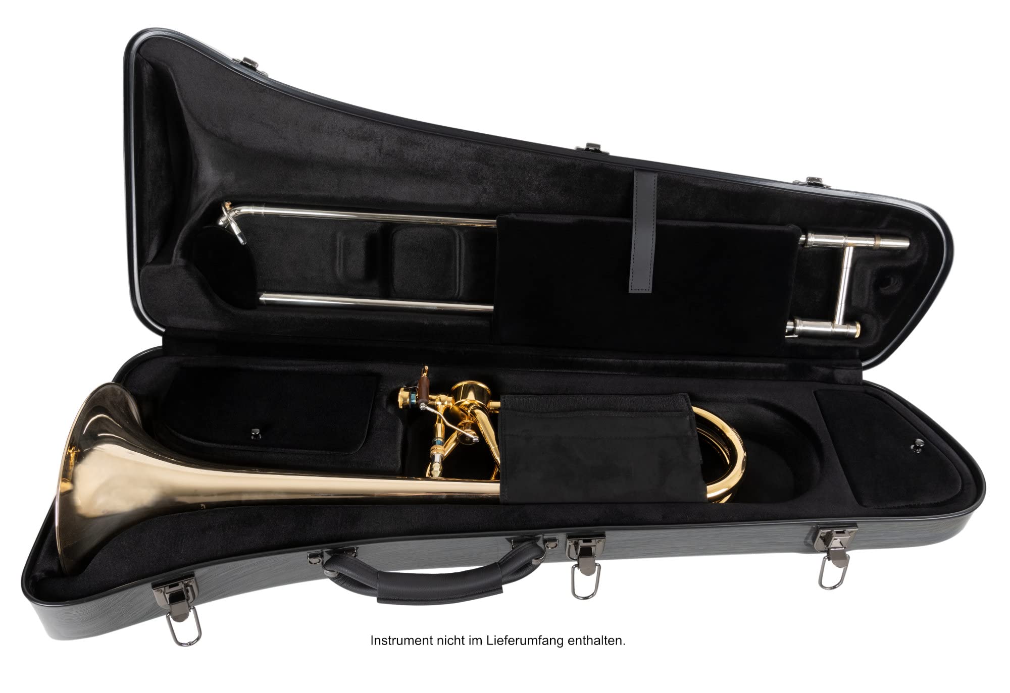 Estuche Deluxe Lechgold para Trombón, Caja de plástico resistente | Estuche para instrumento Lechgold "Deluxe" para trombón tenor, Carcasa dura absorbente de impactos, Peso: 4, 6 kg