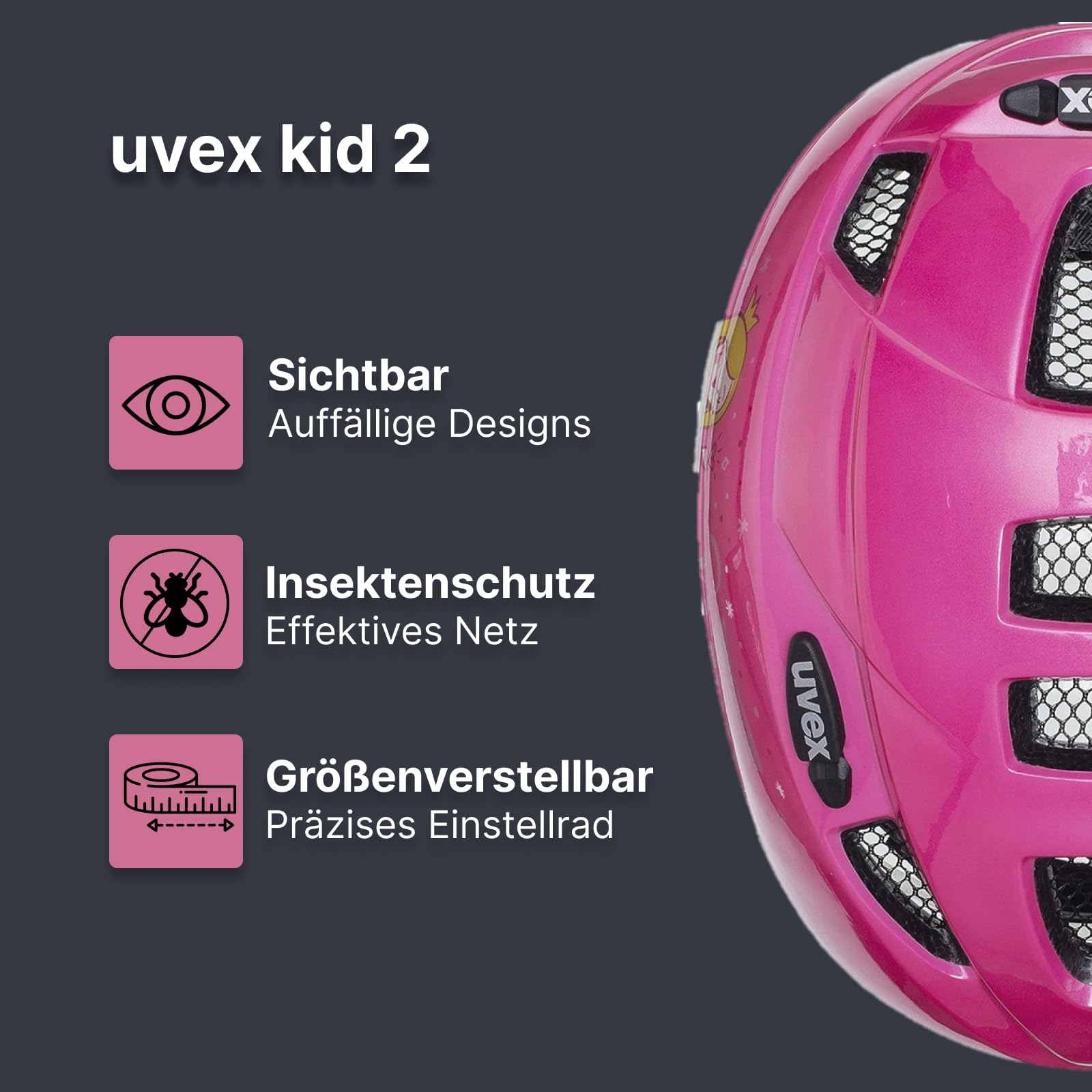 Casco Bicicletta Uvex Kid 2 Cc - Casco Per Bambini Con Protezione Inmould - Foto 3