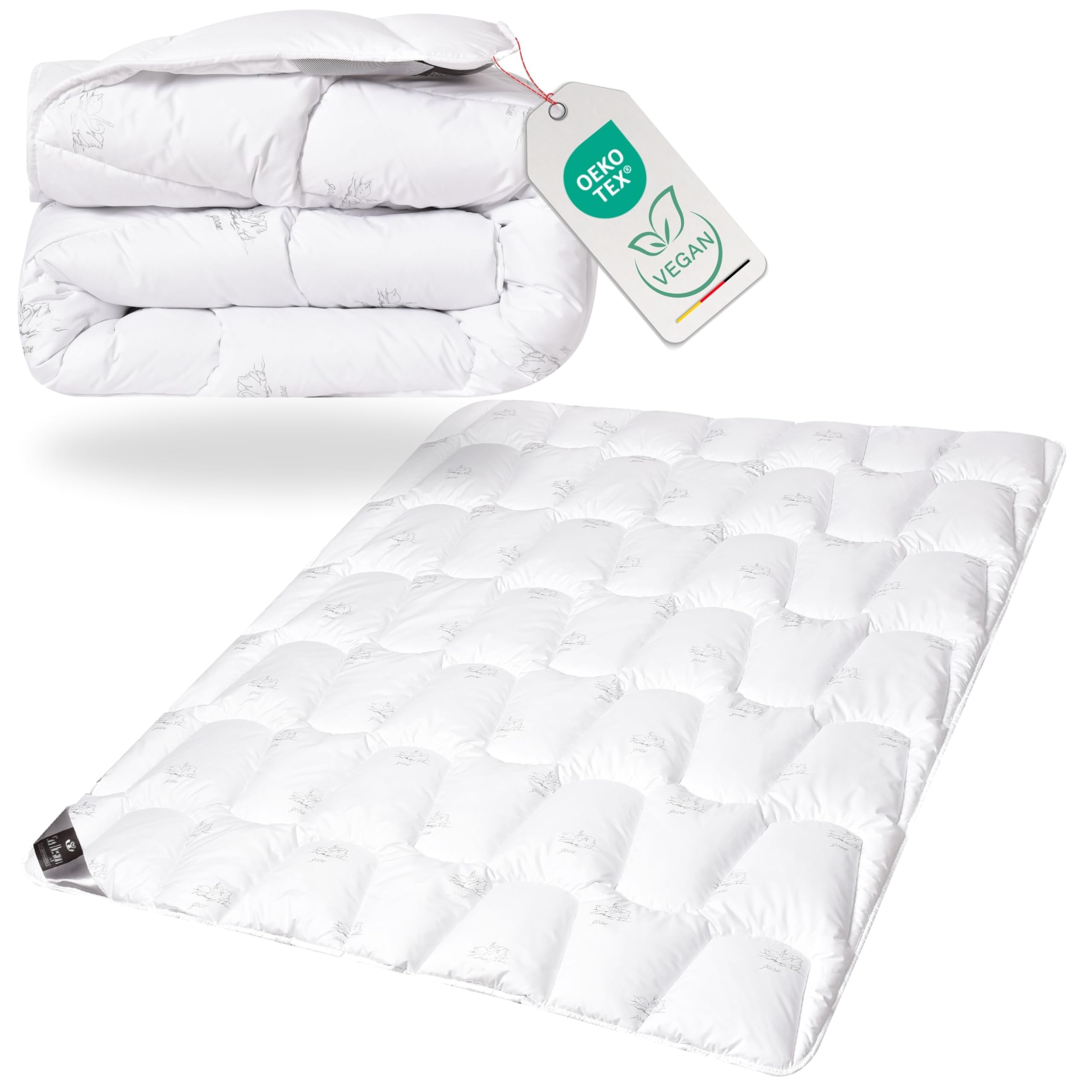 Sei Design Winter Bettdecke SWAN – 135x200 Cm, Mikrofaser, 300g/m², Wärmeklasse 4, Öko-Tex 100, Waschbar