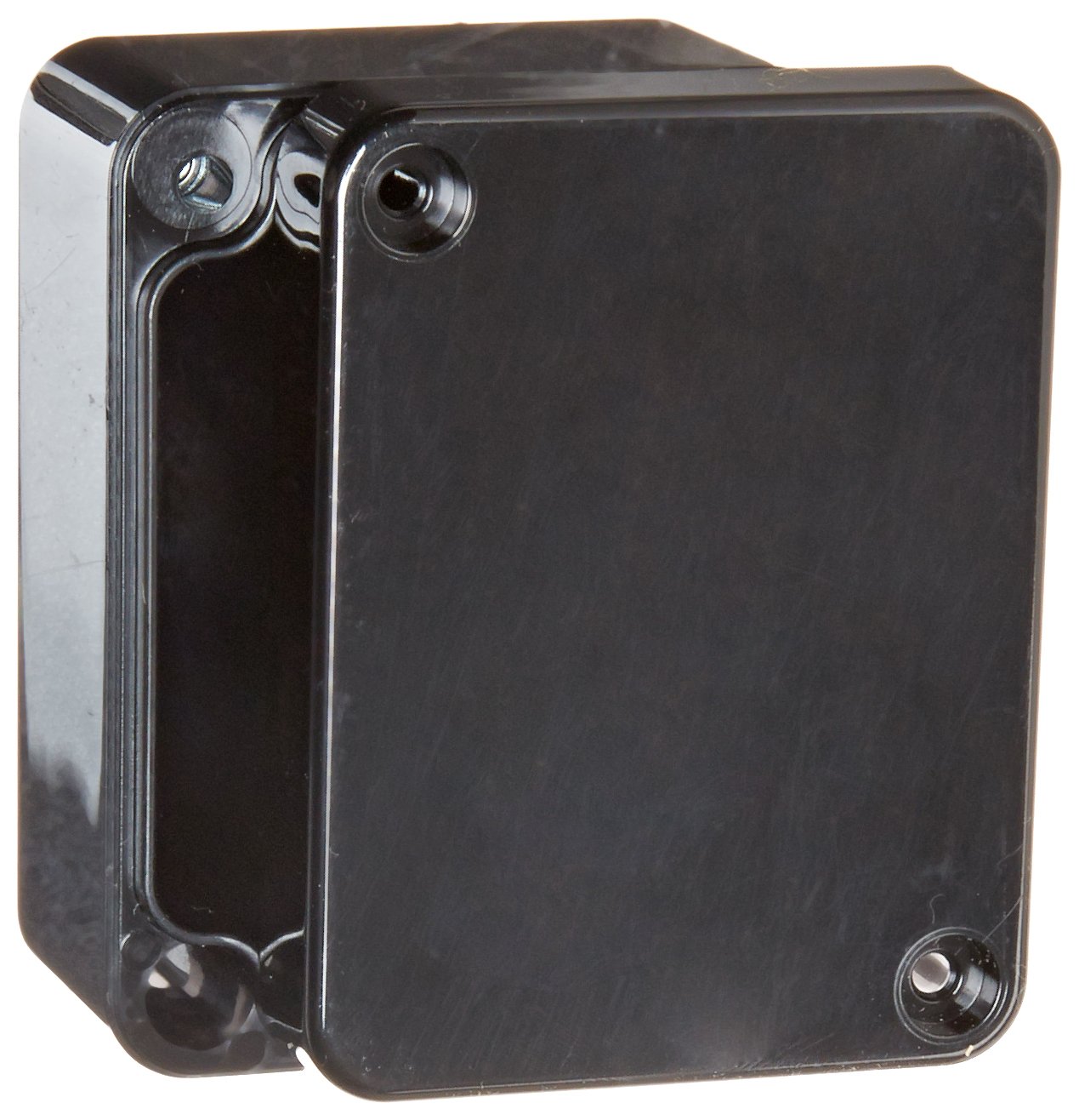 Serpac RB22-1TB1BB Polycarbonate Plastic Enclosure, 2.55" Length x 1.97" Width x 1-3/8" Height, Top Black/Bottom Black