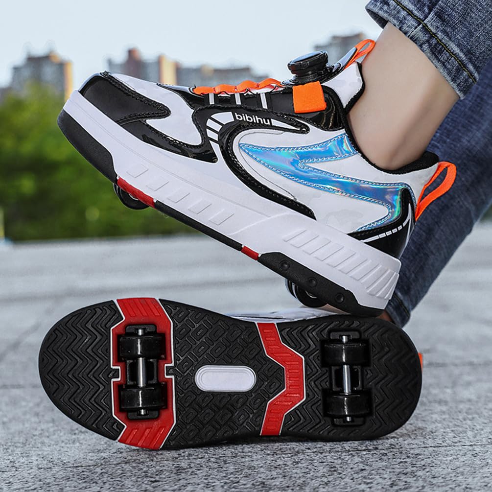 Buty na kółkach dla dziewczynek i chłopców buty na dwóch kołach buty do deskorolki wielofunkcyjne buty 2 w 1 buty sportowe na kółkach