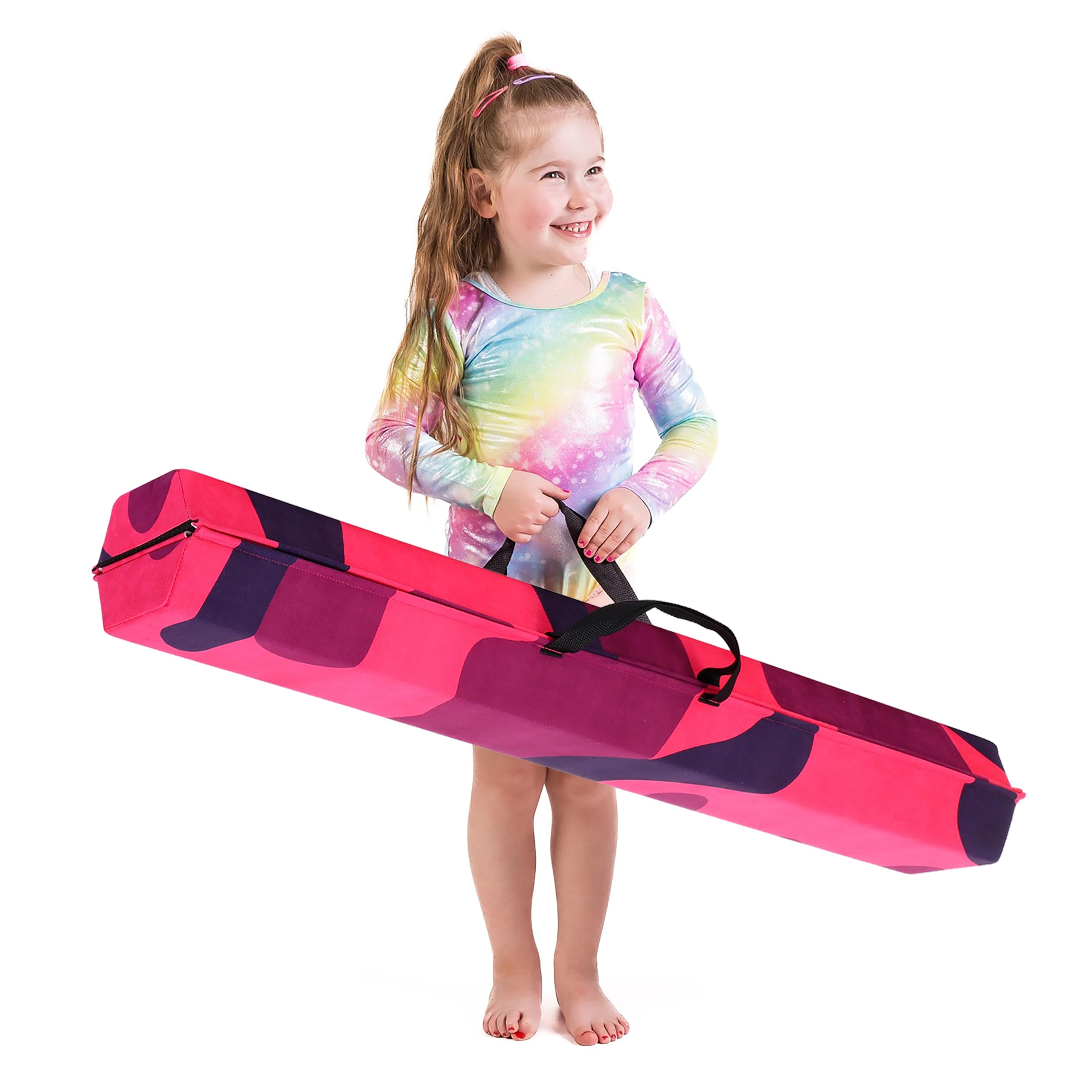 Trave Ginnastica Artistica per casa - 210/240/270/300 - Incredibile Attrezzatura per l'equilibrio per i Bambini a casa - Finta Pelle Scamosciata, Schiuma Eva ad Alta densità(Combi 300)