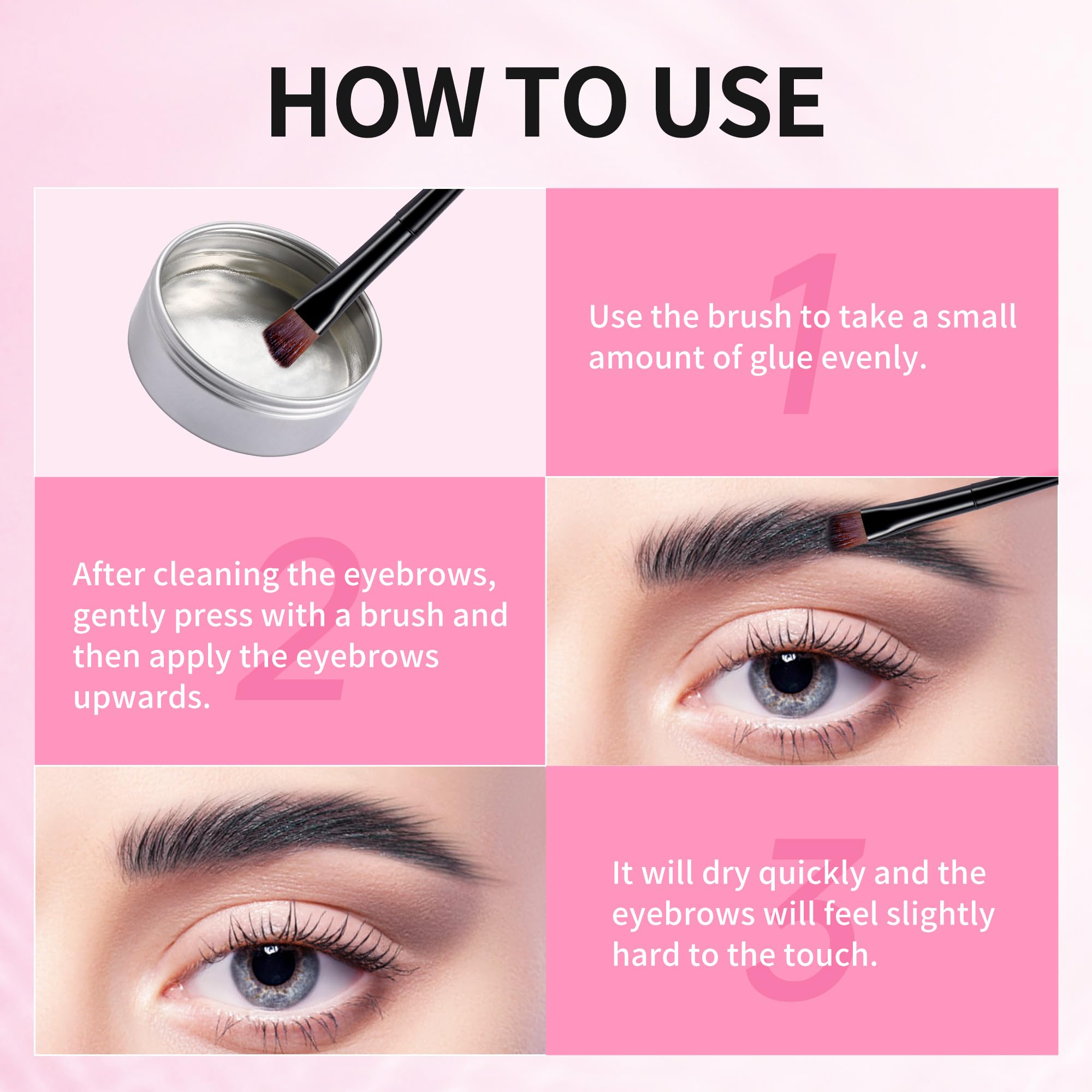 Lash Lift Glue Balm, Colla per Lifting Ciglia Semi Permanente per Laminazione Sopracciglia, Colla Lifting Professionale Aggiornato e Asciugatura Rapida, con Mini Spazzola - 15 g
