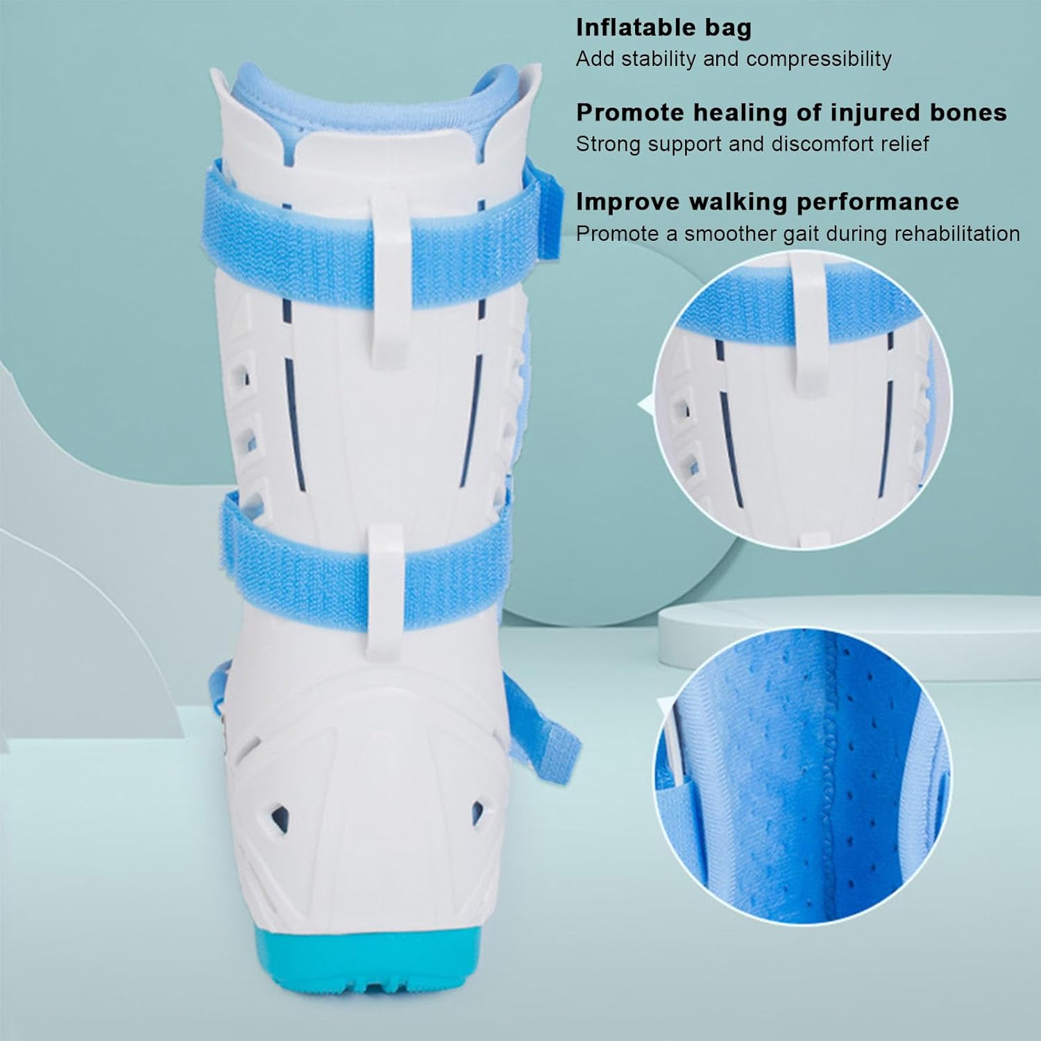 Children Ankle Support Boot, Pediatric Walker Fracture Boot for Kids, Stable Walking Inflatable Achilles Tendon Fixation Boot for Foot Injury Rehabilitation (M)