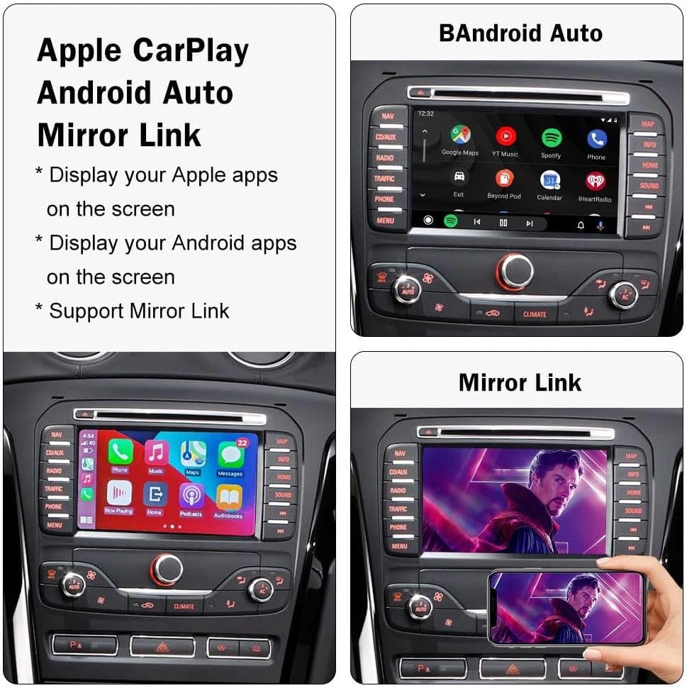 Image depicting voice assistant commands for Siri, navigation, and music playback, emphasizing hands-free operation.