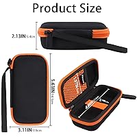 Vista 6 de Funda protectora de transporte para Klein Tools GFCI receptáculo probador de tomas de corriente 120V RT250, funda negra + cremallera naranja