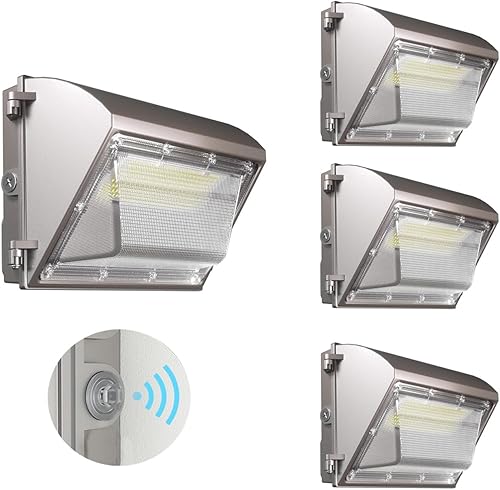 Miniatura 1 de Paquete de luz LED de pared de 120 W con fotocélula del anochecer al amanecer, paquete de luz de pared de 5000 K, LED para exteriores, 15600