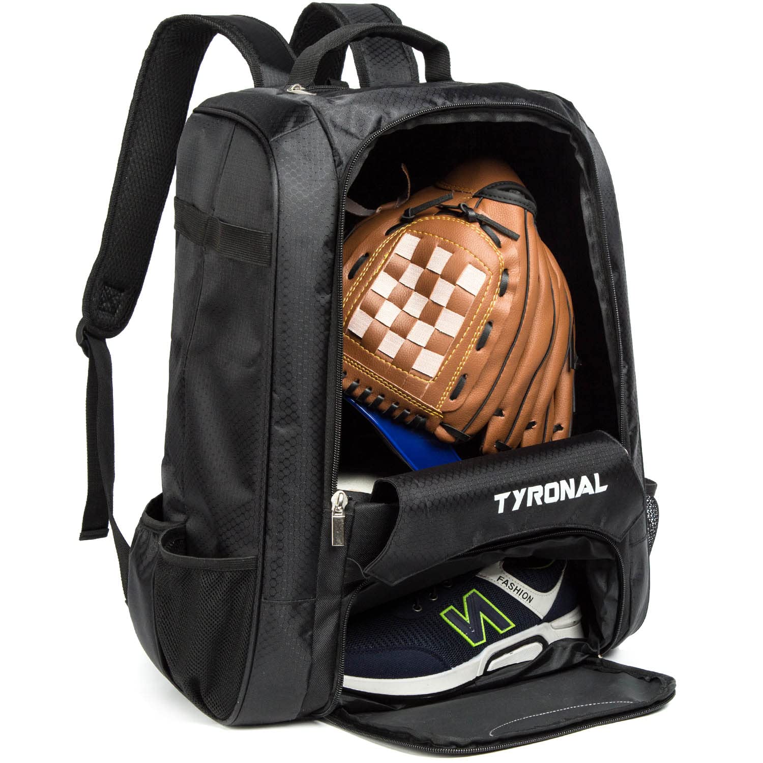 Sac de baseball pour adultes avec compartiment à chaussures, grande capacité pour 4 battes, casque, gants et crampons