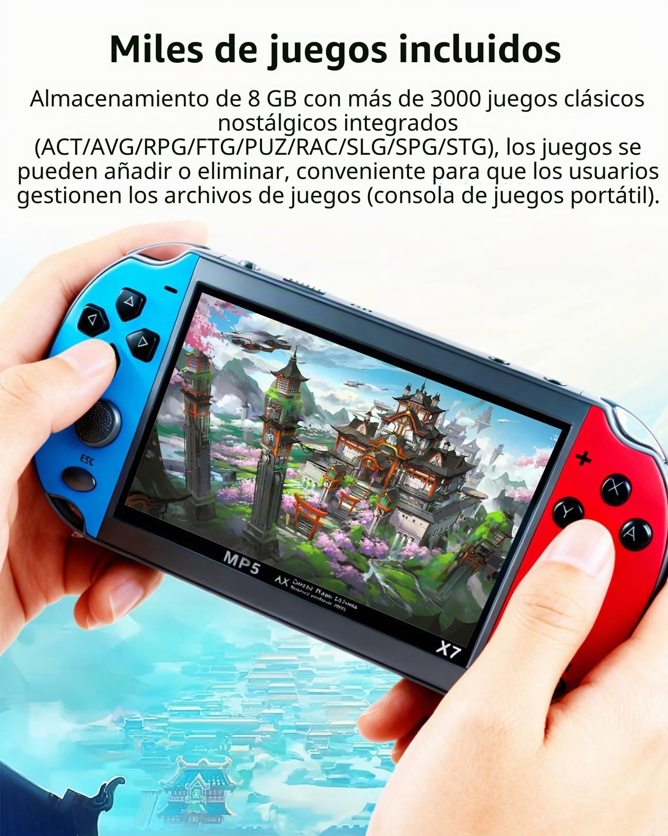 4,5 Pulgadas Consola de Juegos Retro Múltiples Simuladores 3000 Juegos Gratis Integrados Compatible con Video/Música Juguetes Portátiles Juegos Electrónicos de Viaje Regalos para Niños