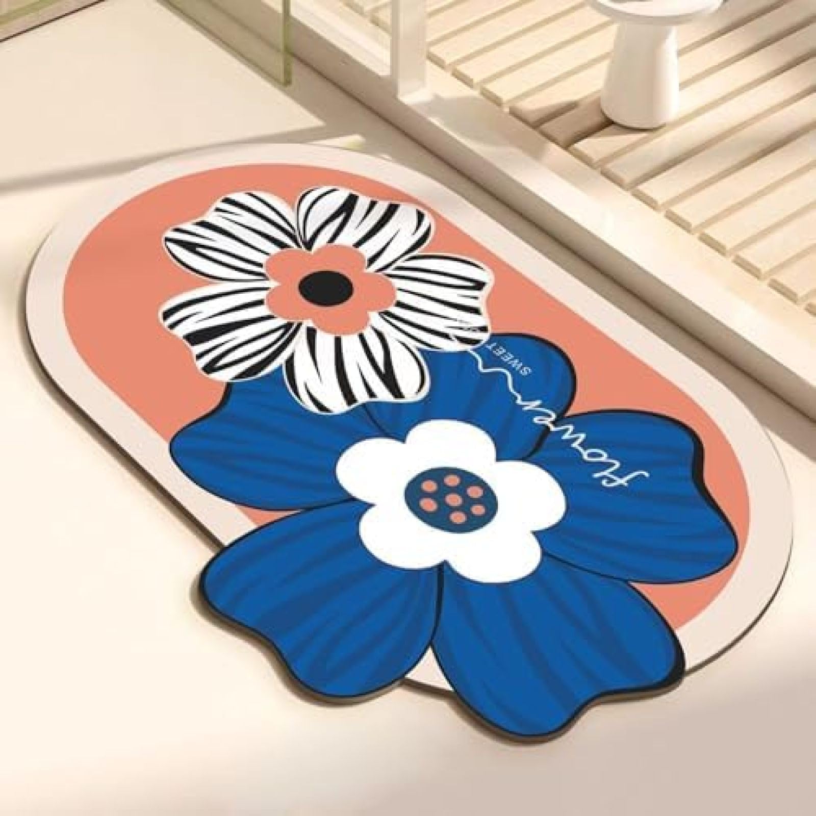 Tapis de bain super absorbant en pierre séchée rapide 60x90cm
