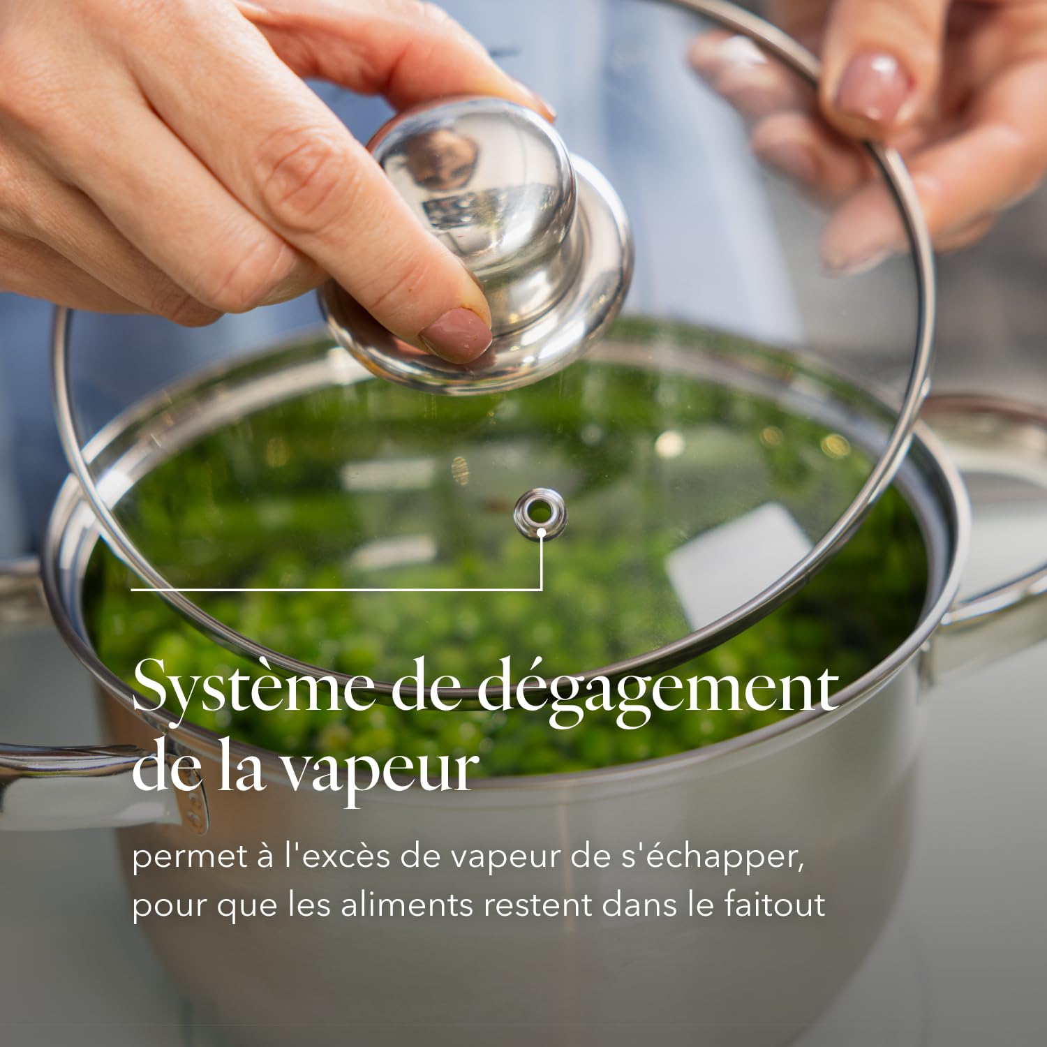 FLORINA - Ensemble de Casseroles (Lot de 8) I Casserole Inox POLPO I Pour Induction, Gaz I Avec Couvercle en Verre I Batterie de Cuisine I Acier Inoxydable